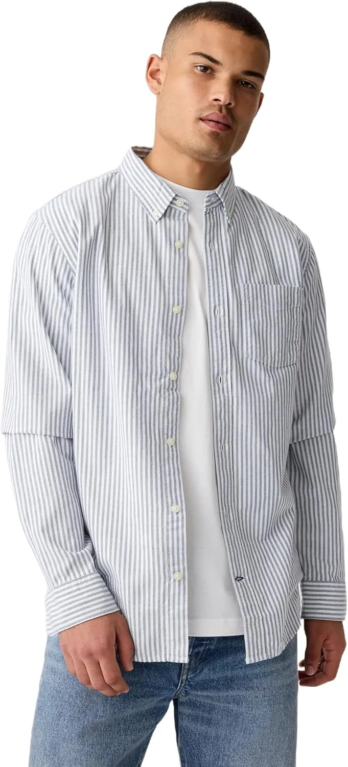 GAP Men's Long Sleeve Oxford