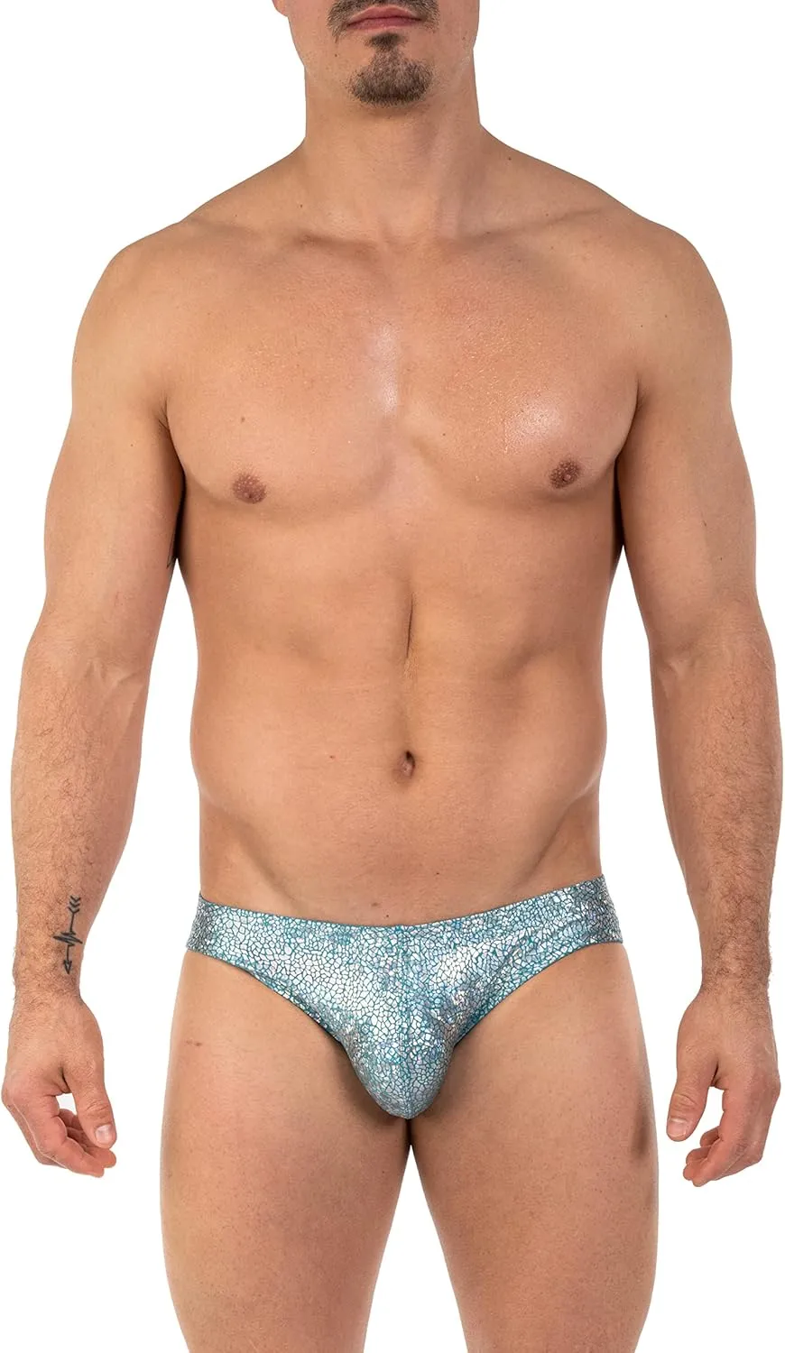 Gary Majdell Sport Mens Print Contour Pouch Bikini Swimsuit