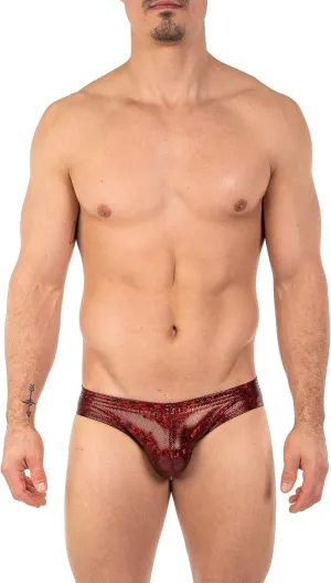 Gary Majdell Sport Mens Print Contour Pouch Bikini Swimsuit