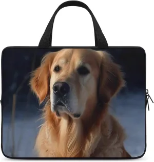 Golden Retriever Laptop Bag Durable Laptop Sleeve Water-Resistant Notebook Bag for Computer Or Tablet