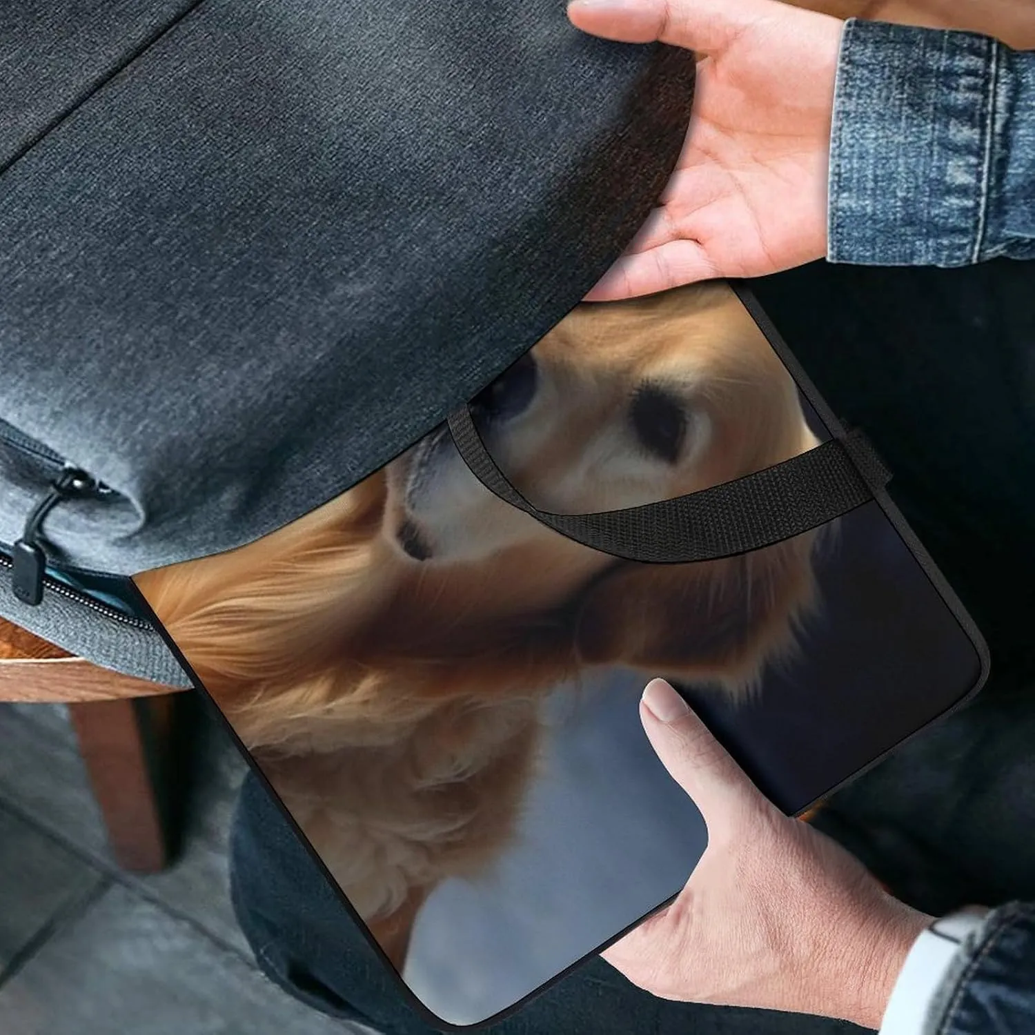 Golden Retriever Laptop Bag Durable Laptop Sleeve Water-Resistant Notebook Bag for Computer Or Tablet