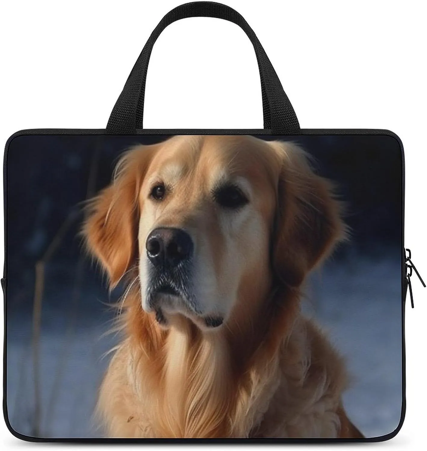 Golden Retriever Laptop Bag Durable Laptop Sleeve Water-Resistant Notebook Bag for Computer Or Tablet