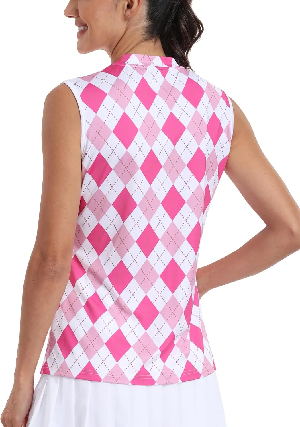 Golf Polo Shirts for Women Slim Fit Woman Sleeveless Sports Shirts Quick Dry Athletic Tank Tops for Tennis Work