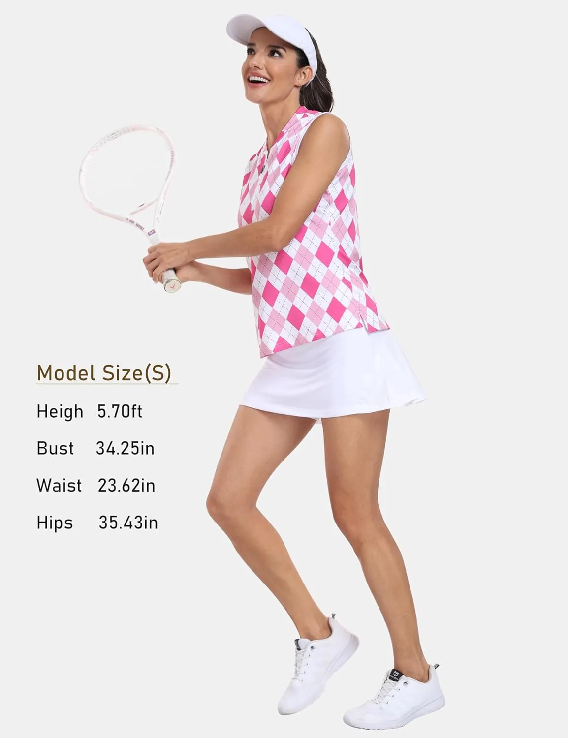 Golf Polo Shirts for Women Slim Fit Woman Sleeveless Sports Shirts Quick Dry Athletic Tank Tops for Tennis Work