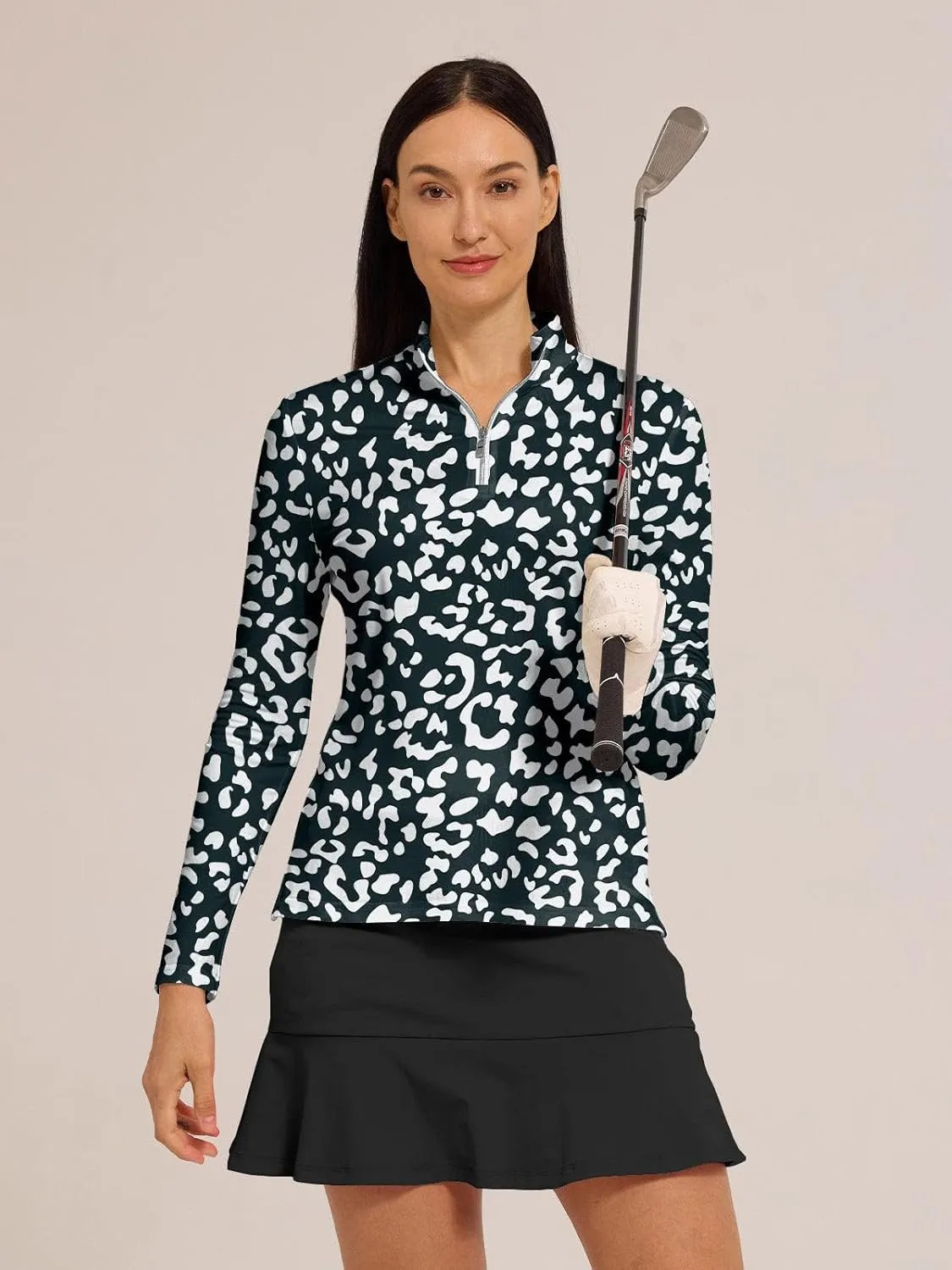 Golf Shirts for Woman UPF 50  Sun Protection Quick Dry Lightweight Long Sleeve Polo Shirts for Woman Rash Guard