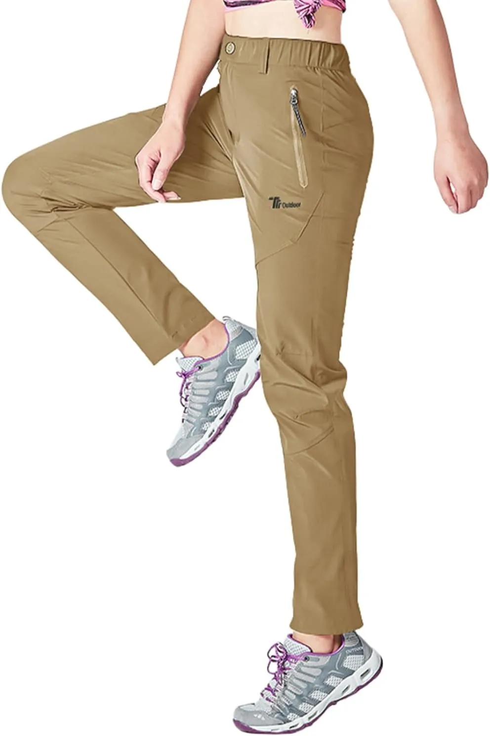 Gopune Women's Outdoor Hiking Pants Lightweight Quick Dry Water Resistant Mountain Trouser