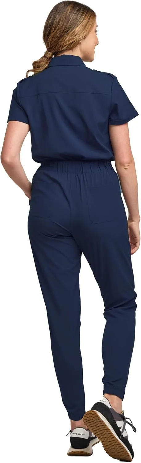 Green Town Scrubs for Women Scrub Jumpsuit - Jogger Pant, 6 Pockets, Easy Care Stretch Fabric Uniforms