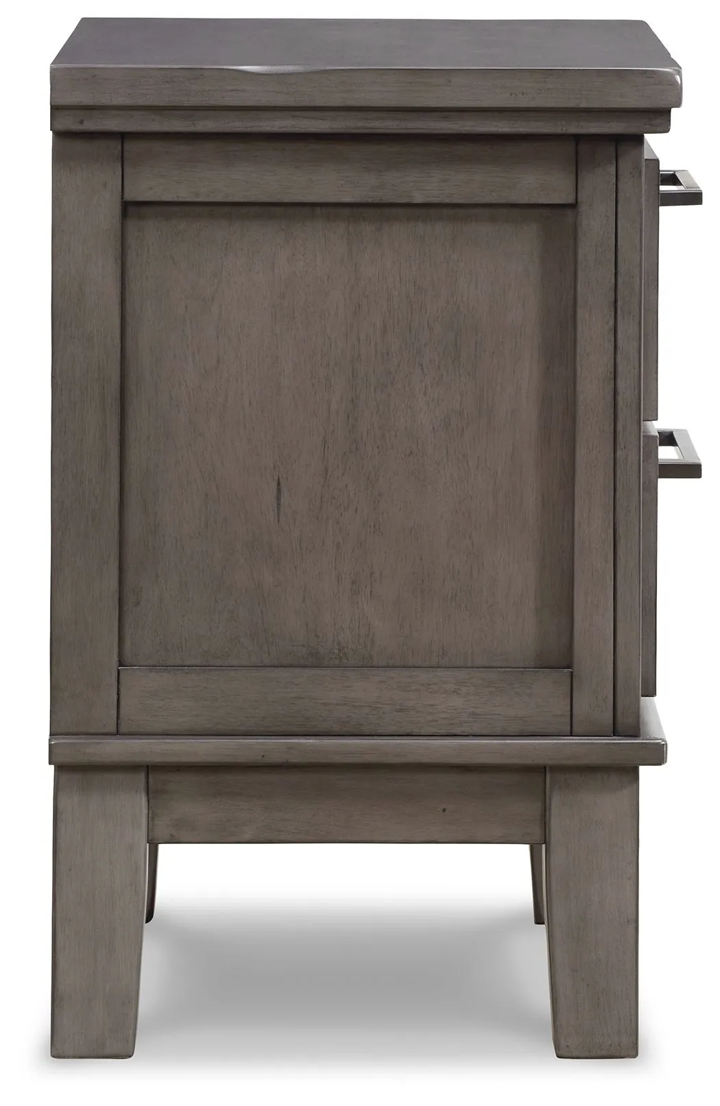 Hallanden - Gray - Two Drawer Night Stand