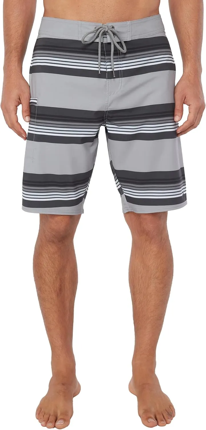Hang Ten Mens 20 Inch Boardshorts - Men's Swim Trunks with Quick Dry Stretch Fabric and Pockets