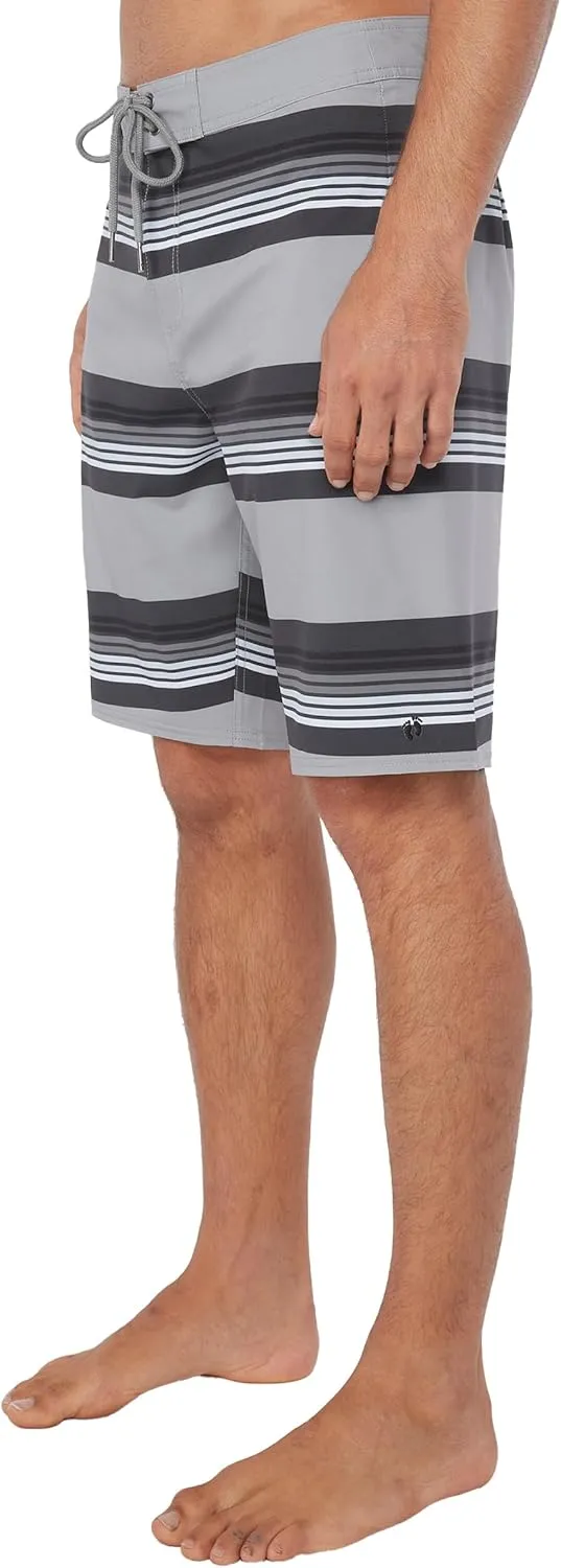 Hang Ten Mens 20 Inch Boardshorts - Men's Swim Trunks with Quick Dry Stretch Fabric and Pockets