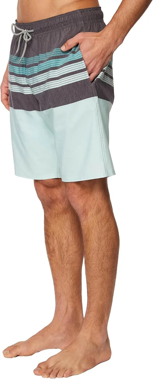 Hang Ten Mens 21 Inch Boardshorts - Men's Swim Trunks with Quick Dry Stretch Fabric and Pockets