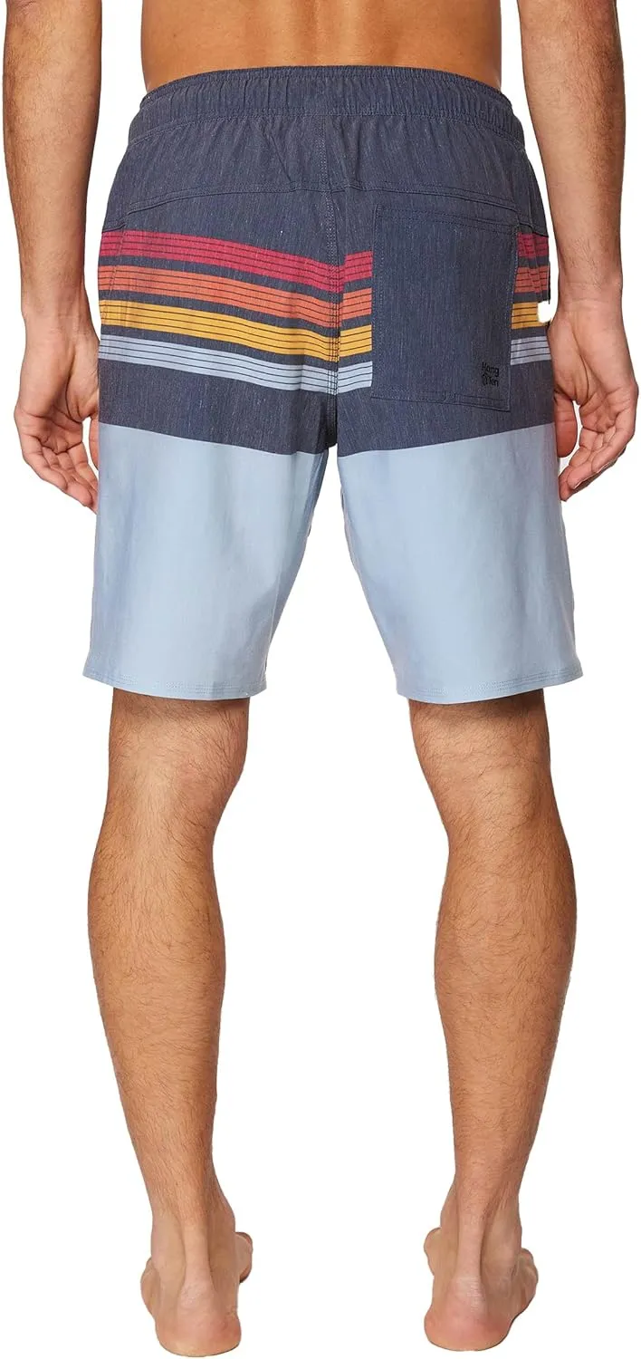 Hang Ten Mens 21 Inch Boardshorts - Men's Swim Trunks with Quick Dry Stretch Fabric and Pockets