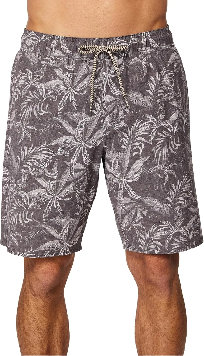 Hang Ten Mens 21 Inch Boardshorts - Men's Swim Trunks with Quick Dry Stretch Fabric and Pockets