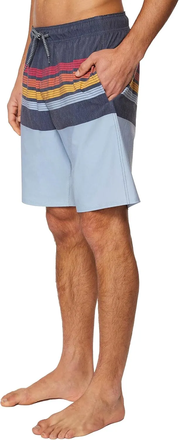 Hang Ten Mens 21 Inch Boardshorts - Men's Swim Trunks with Quick Dry Stretch Fabric and Pockets