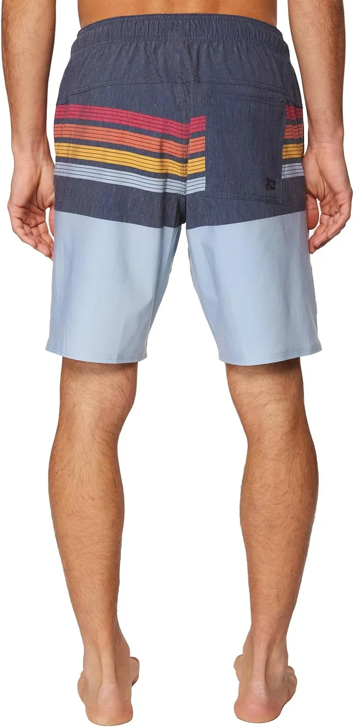 Hang Ten Mens 21 Inch Boardshorts - Men's Swim Trunks with Quick Dry Stretch Fabric and Pockets