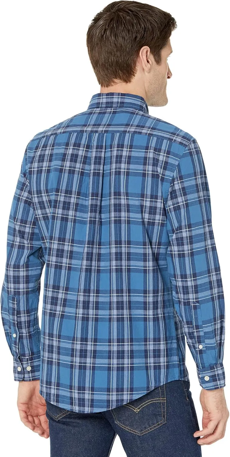 HEATHER POPLIN PLAID LONG SLEEVE SHIRT
