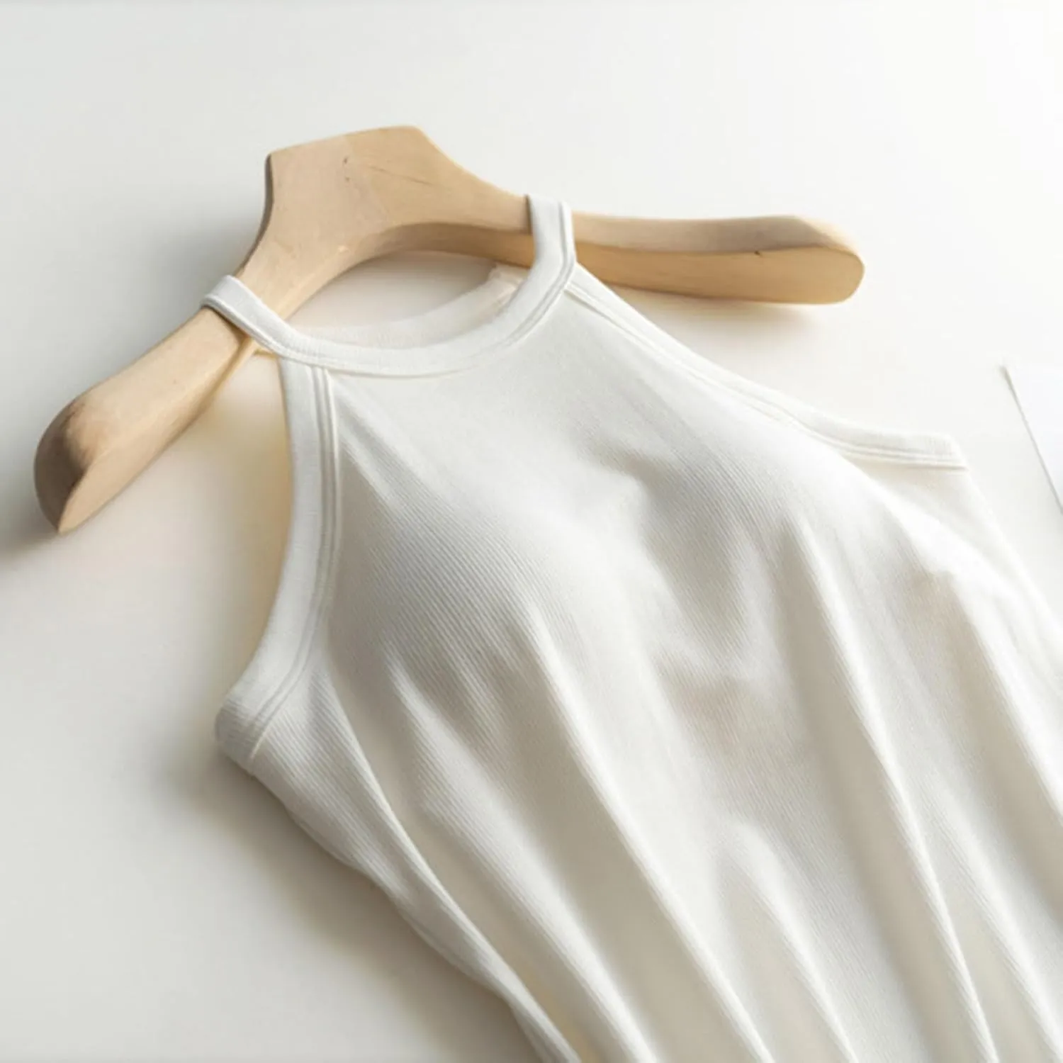 Heevina Tank Tops With Built In Bras For Women Halter Camisole Spaghetti Strap Cami Shelf Bra Vest Undershirts Shirt