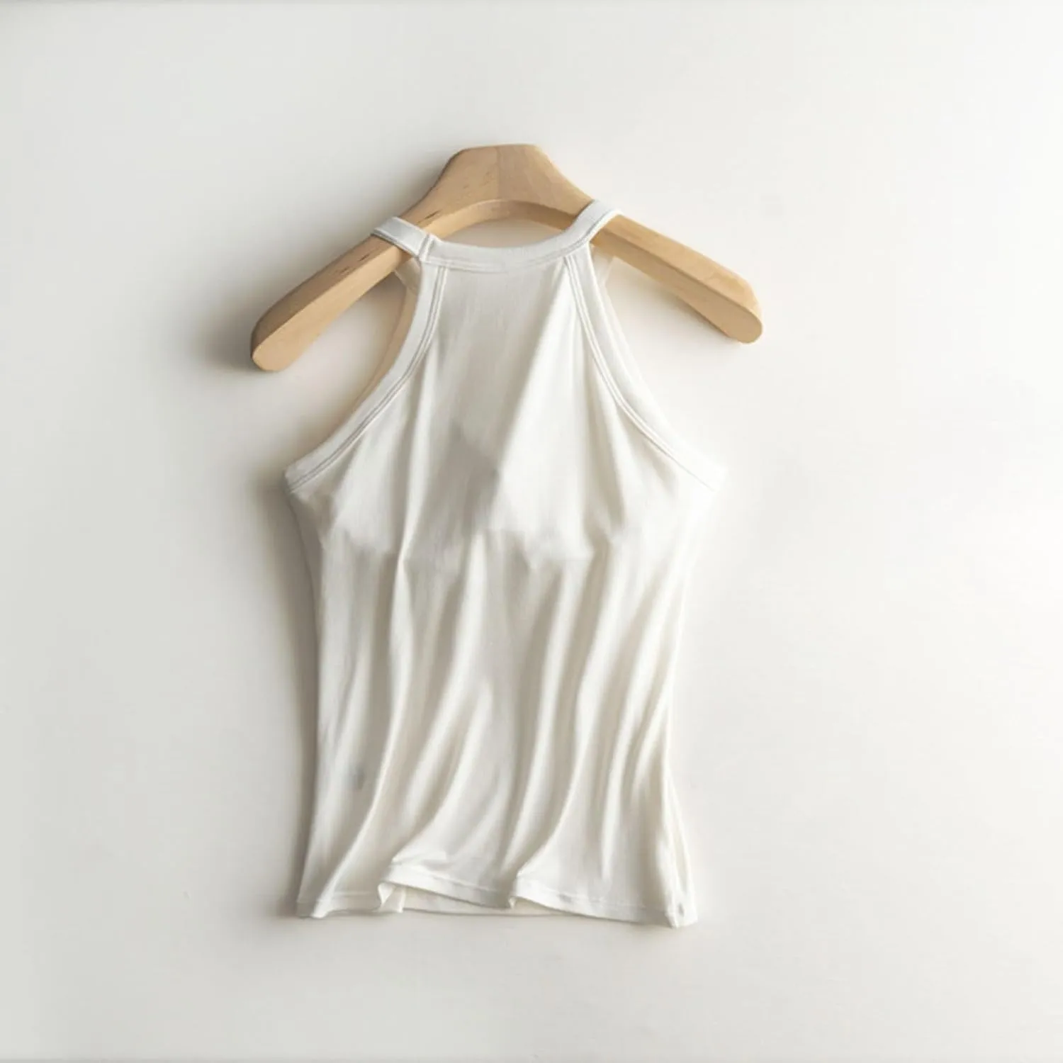 Heevina Tank Tops With Built In Bras For Women Halter Camisole Spaghetti Strap Cami Shelf Bra Vest Undershirts Shirt