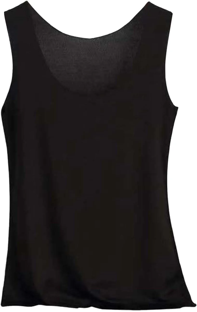 Heevina Tank Tops With Built In Bras For Women Seamless Camisole Undershirts Vest Spaghetti Strap Shelf Bra Shirt