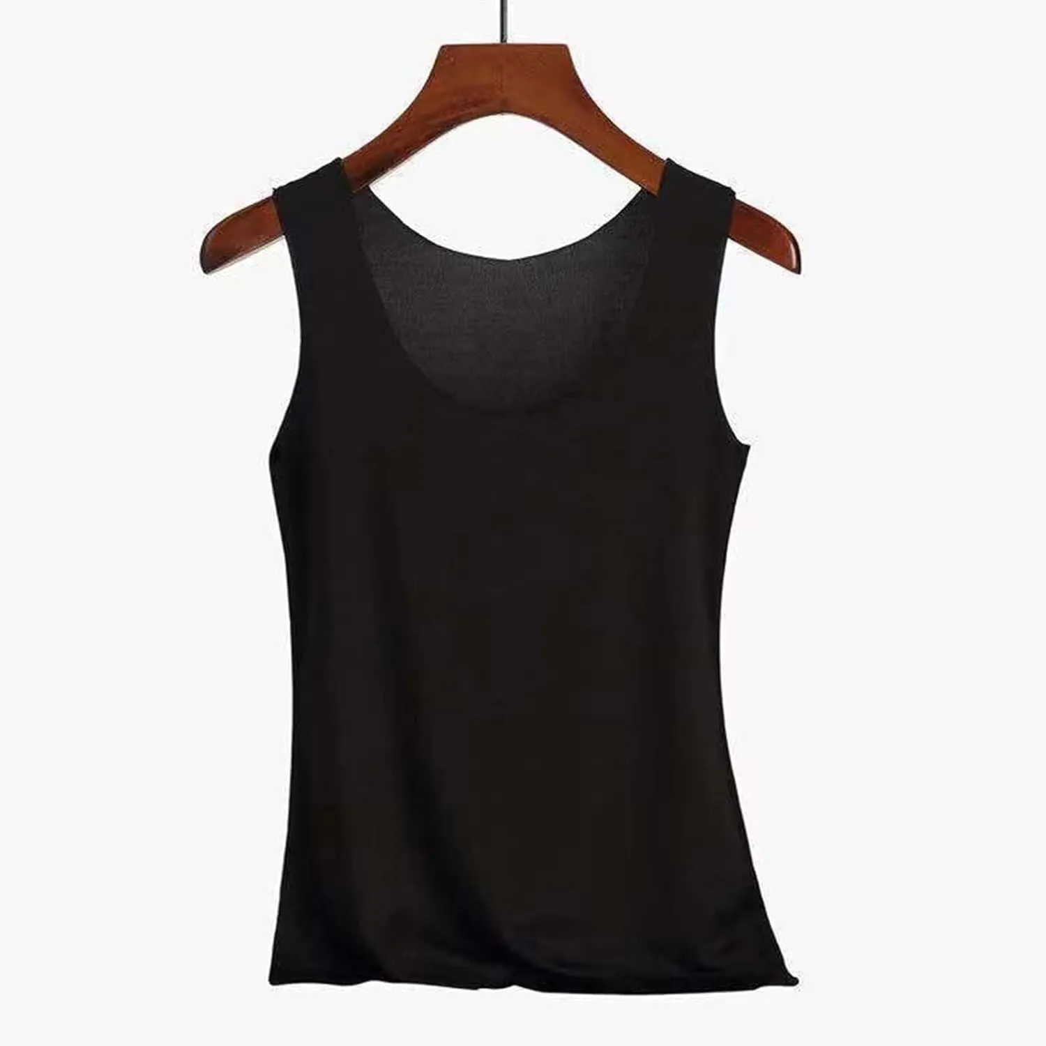 Heevina Tank Tops With Built In Bras For Women Seamless Camisole Undershirts Vest Spaghetti Strap Shelf Bra Shirt