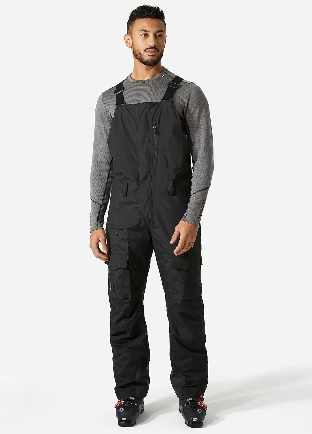 Helly-Hansen Sogn Bib Cargo Ski Pants - Men's Waterproof Insulated Skiing-Pants, Adjustable Fit, Breathable Fabric