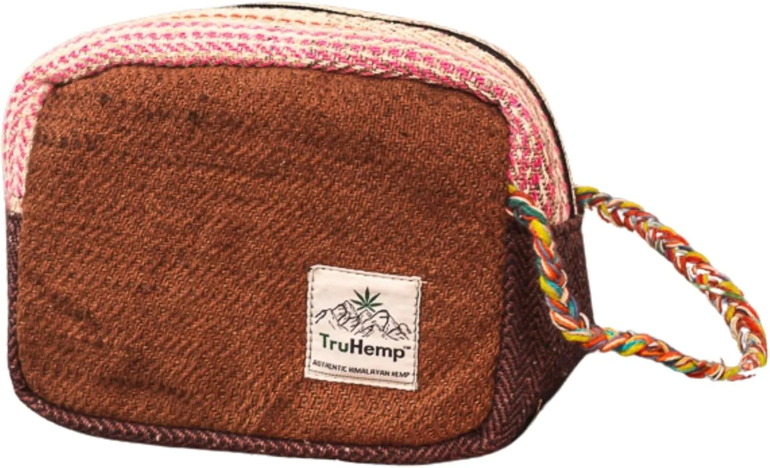 Himalayan Hemp Toiletry Kit, Brown  Durable Travel Organizer Pouch, Compact Water-Resistant Wash Bag
