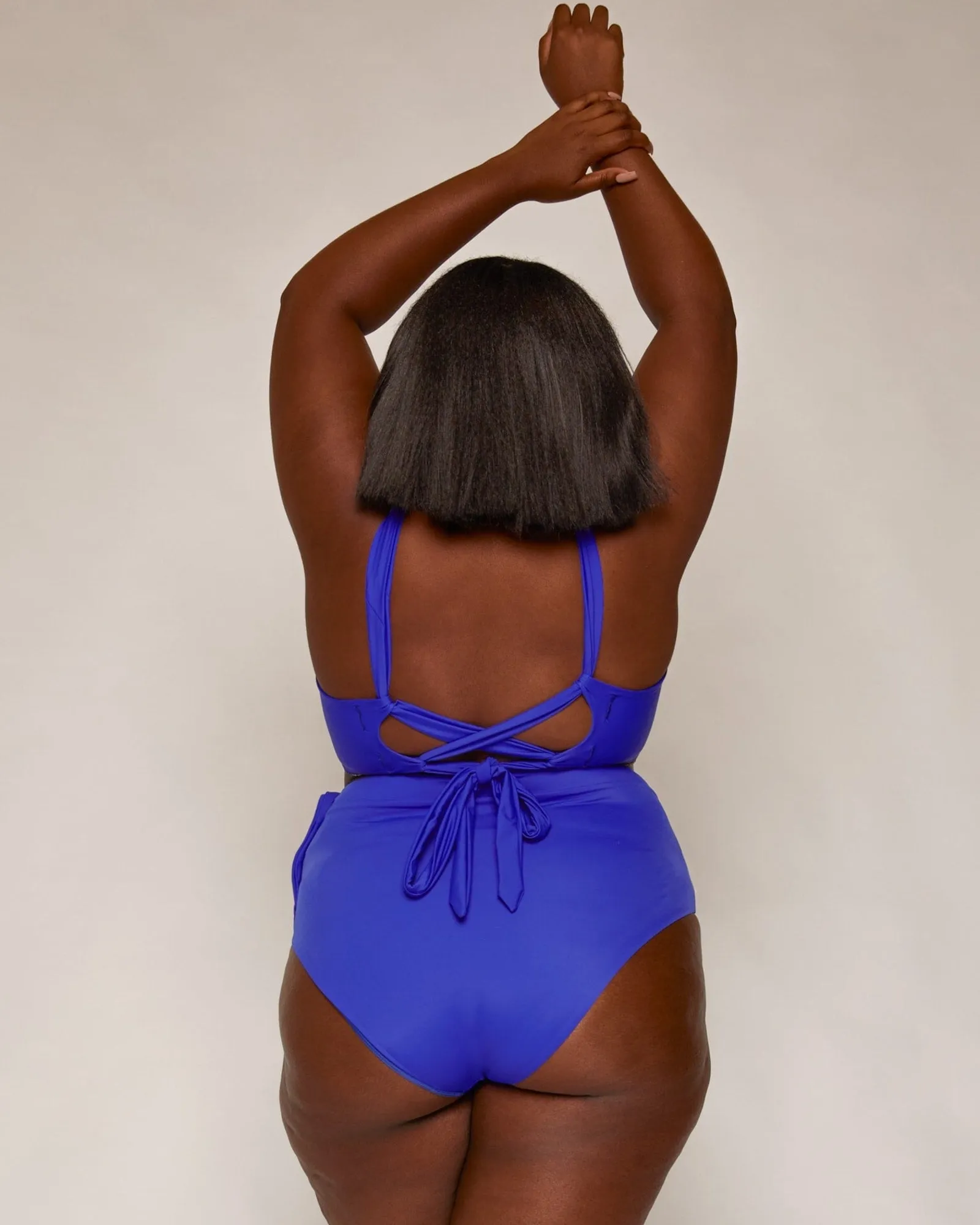Honey High Waist Tie Side Bottoms | Cobalt