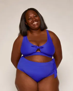 Honey High Waist Tie Side Bottoms | Cobalt