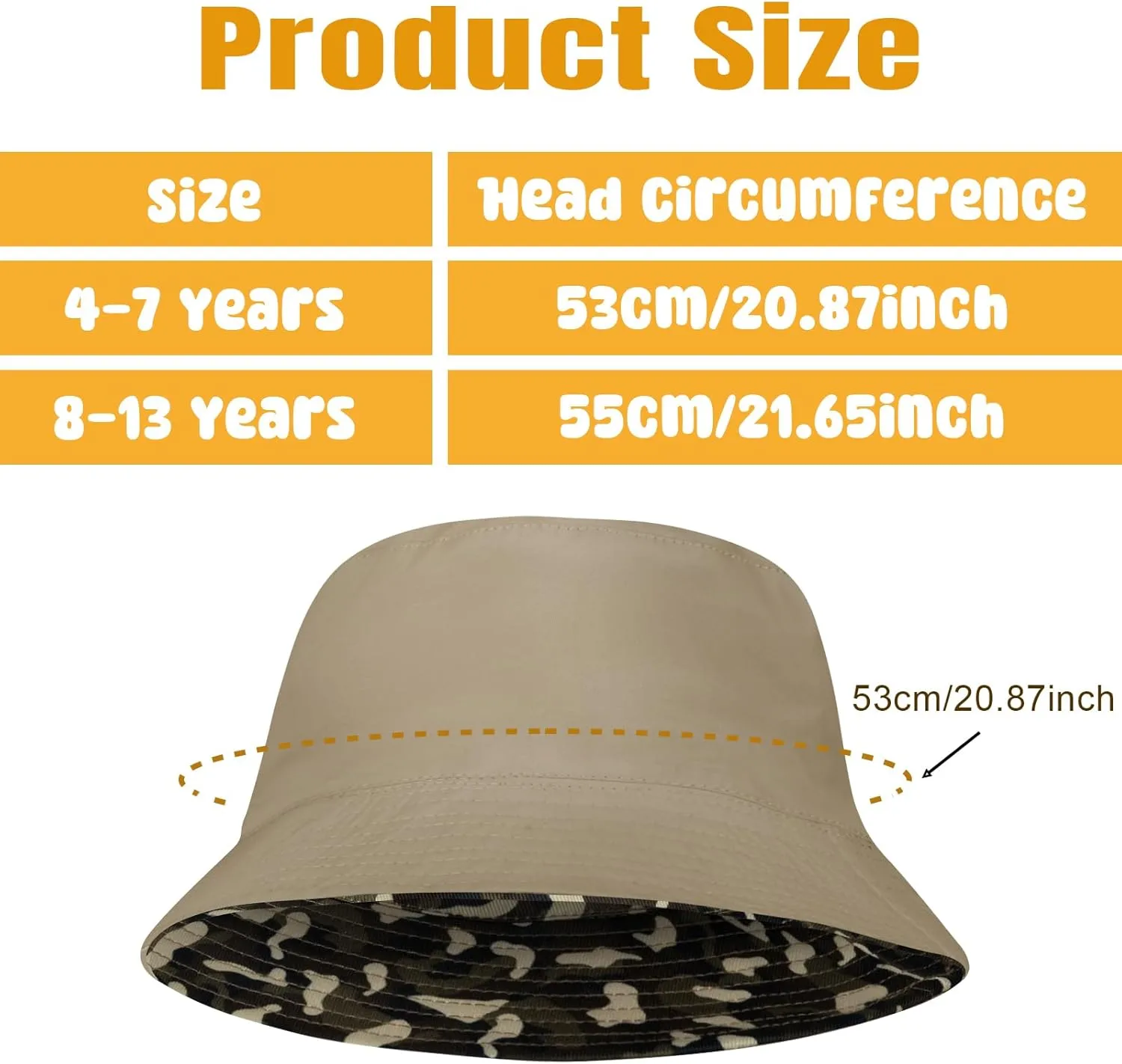 HONGTEYA Kids Sun Hat UPF 50  Double Side Bucket Hats for Boys Girls Summer Sun Protection Wide Brim Unisex Beach Outdoor