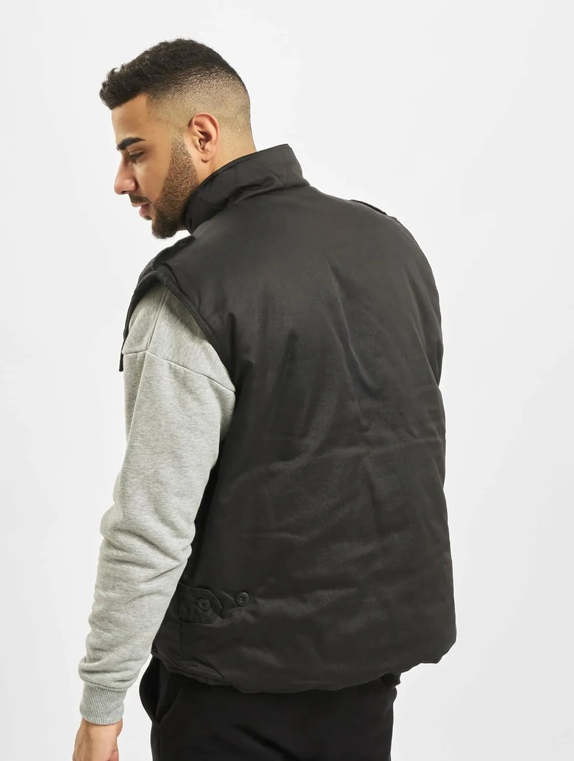 Individual Wear Men's Ranger Utility Vest - Lightly Padded Outdoor Full-Zip Sleeveless Jacket with Stand-Up Collar