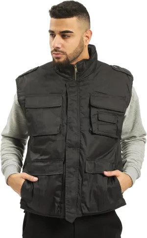 Individual Wear Men's Ranger Utility Vest - Lightly Padded Outdoor Full-Zip Sleeveless Jacket with Stand-Up Collar