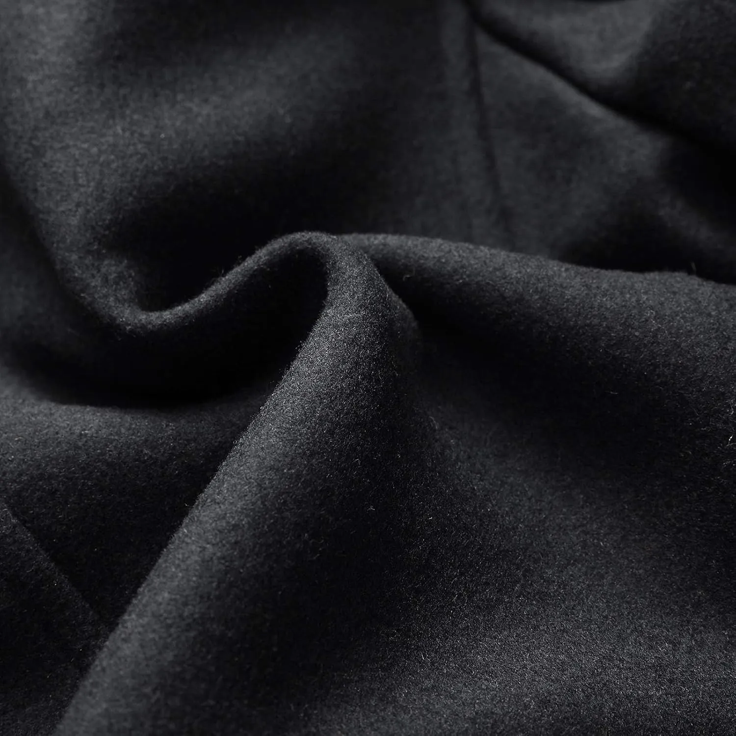 INVACHI Men's Wool Blend Pea Coat Warm Winter Trench Coat with Detachable Soft Scarf Single Breasted Overcoat