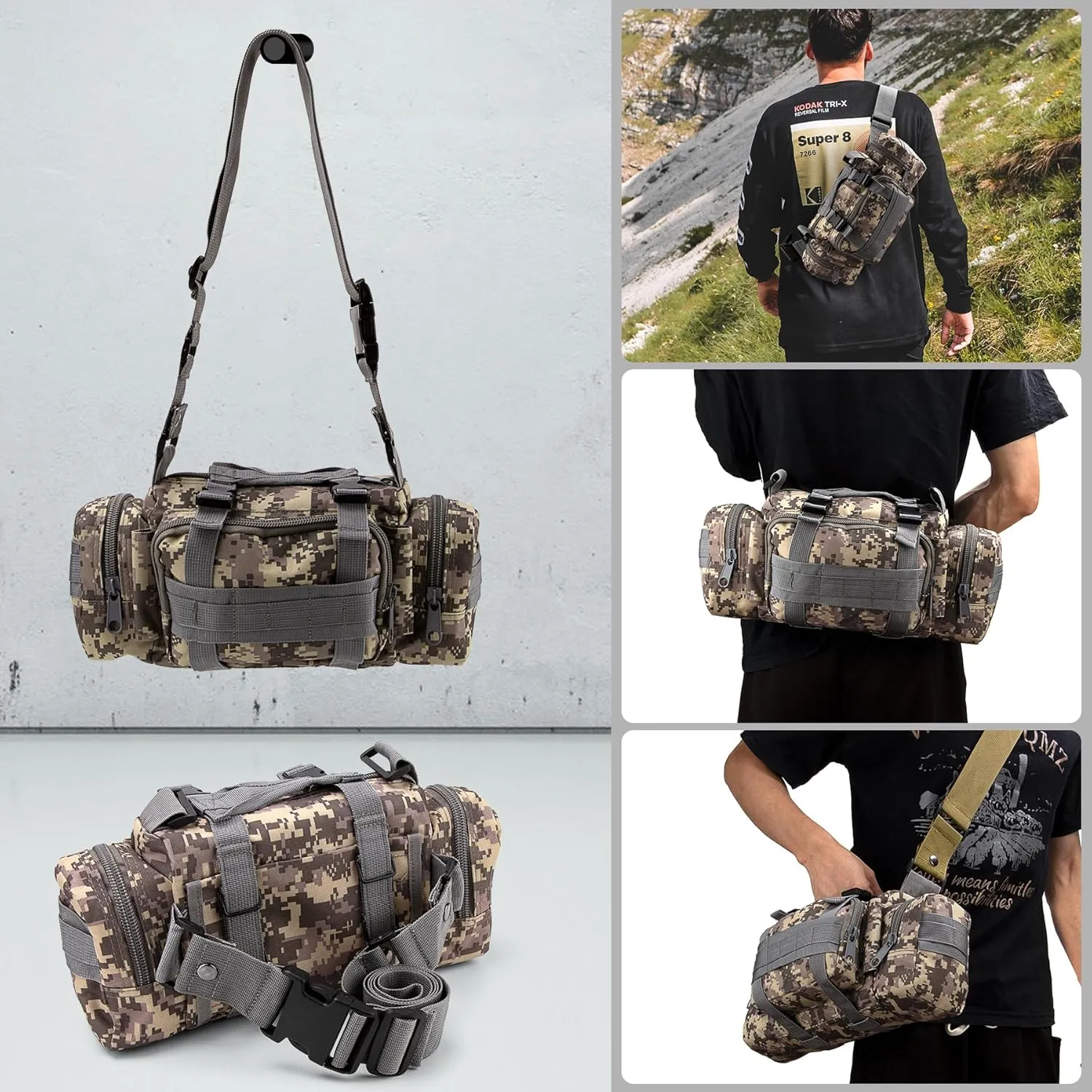 IronSeals Molle Tactical Sport Duffle Bag Water Resistant Deployment Bag (#4)