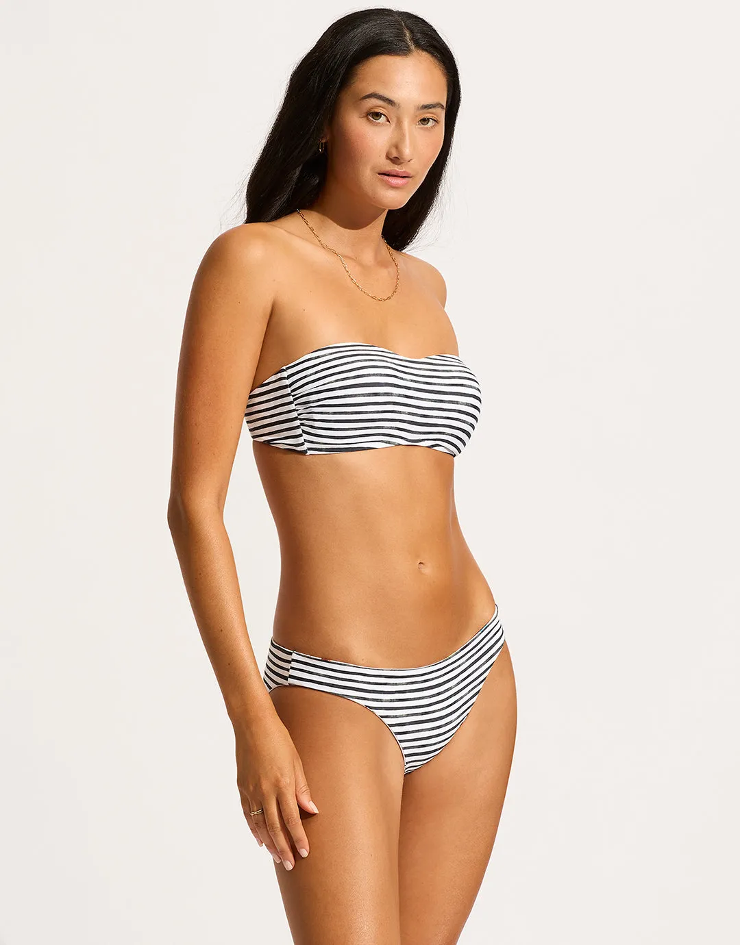 Isla Palm Bustier Bandeau Bikini Top - White