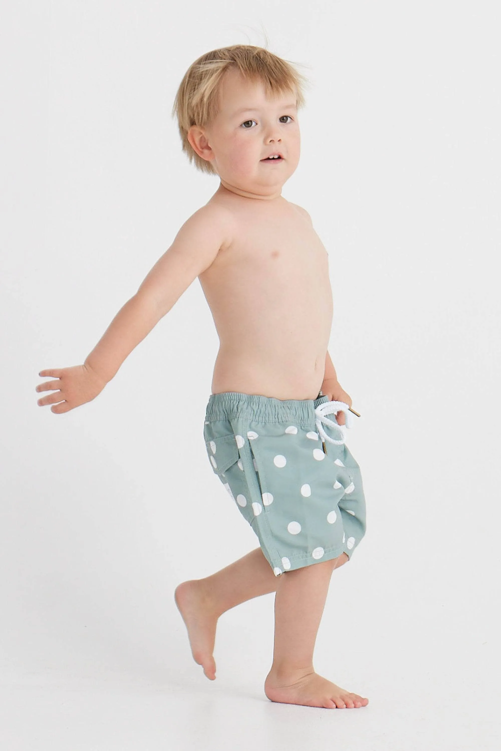 Jnr Henley Sage Swim Shorts