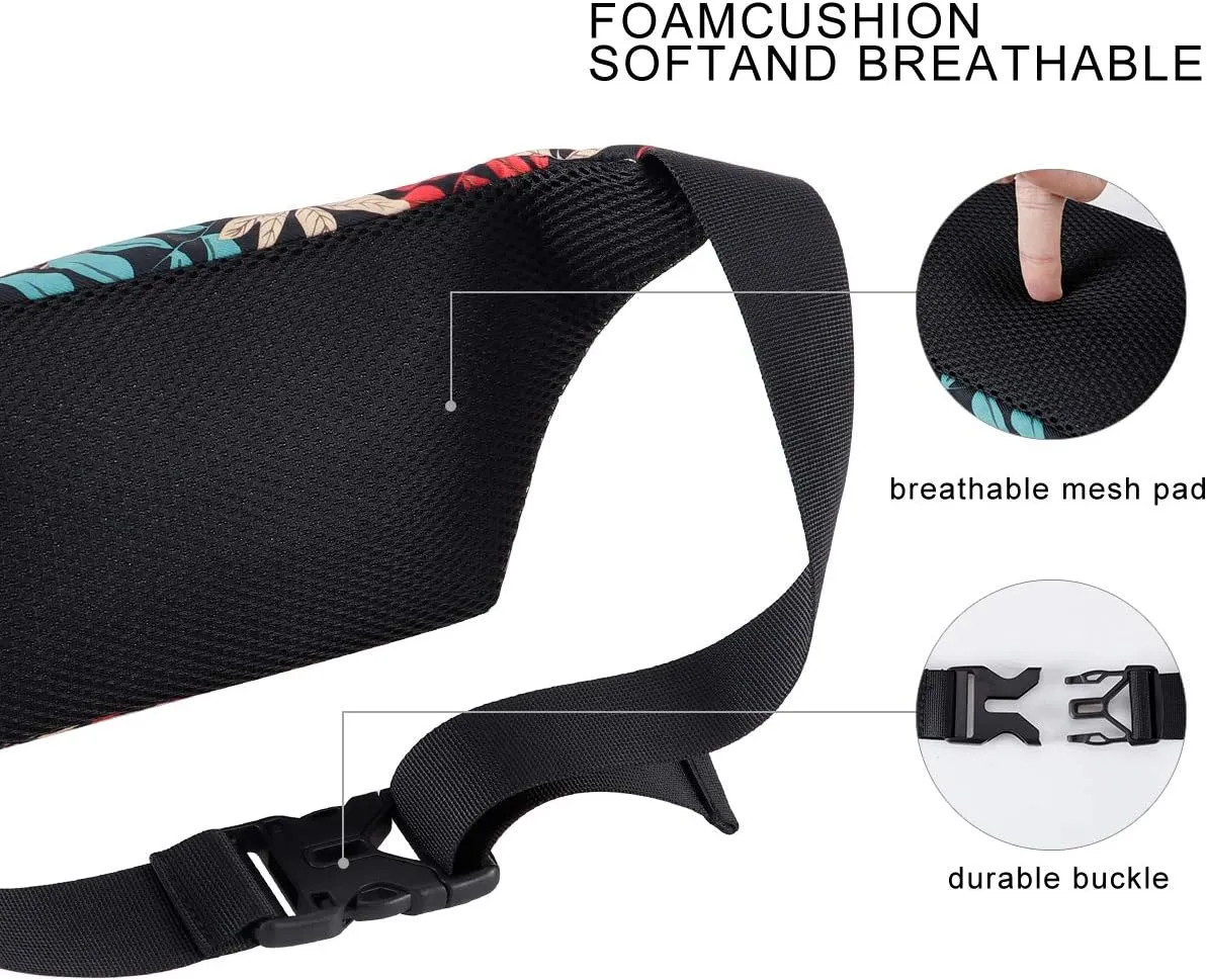 KAMO Fanny Pack, Waist Bag Sling Backpack Water Resistant Durable Polyester Small Waist Bag