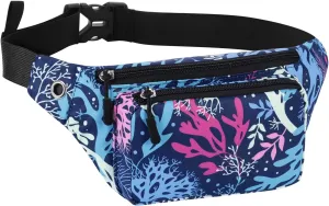 KAMO Fanny Pack, Waist Bag Sling Backpack Water Resistant Durable Polyester Small Waist Bag
