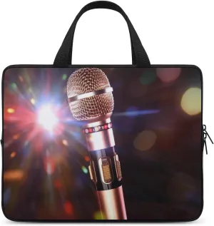 Karaoke Microphone Laptop Bag Durable Laptop Sleeve Water-Resistant Notebook Bag for Computer Or Tablet