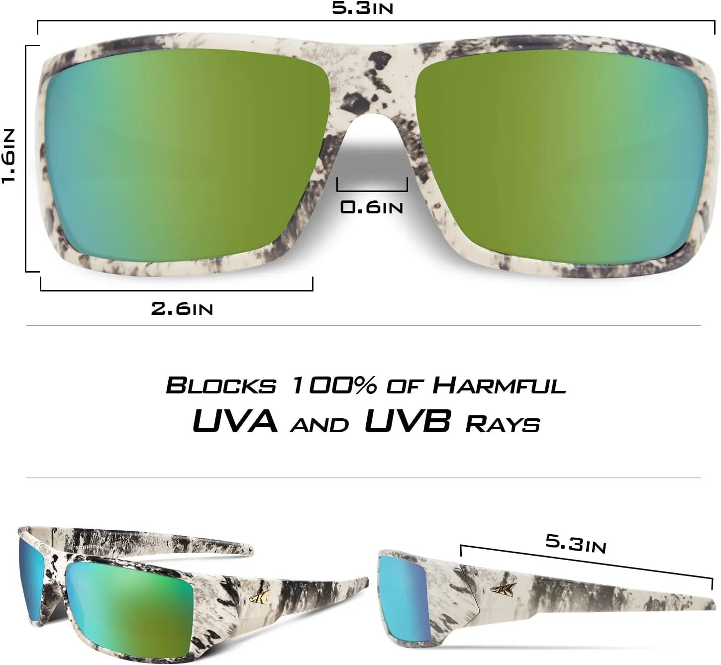 KastKing Iditarod Polarized Sport Sunglasses for Men and Women, Ideal for Driving Fishing Cycling and Running, UV Protection