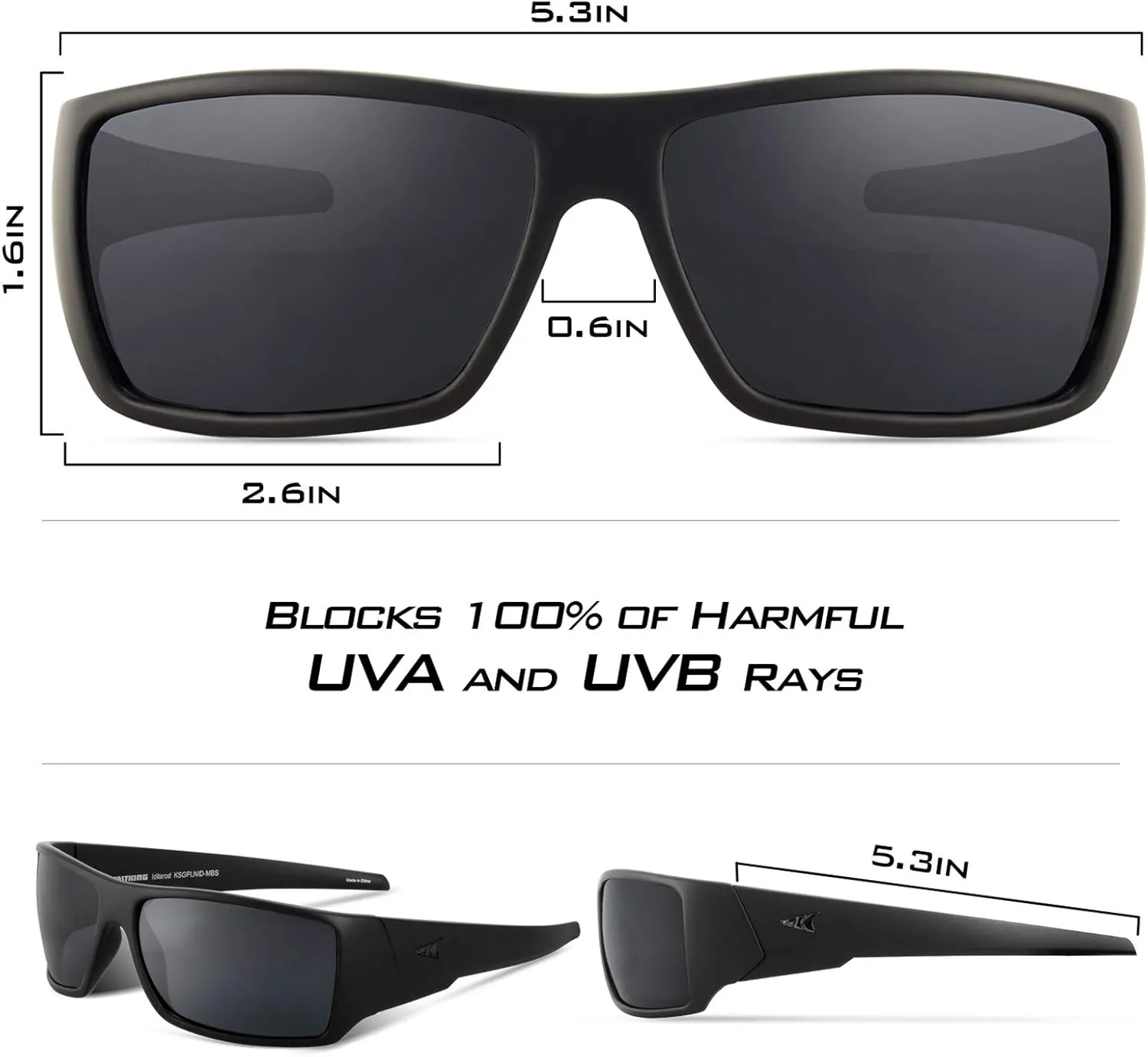 KastKing Iditarod Polarized Sport Sunglasses for Men and Women, Ideal for Driving Fishing Cycling and Running, UV Protection