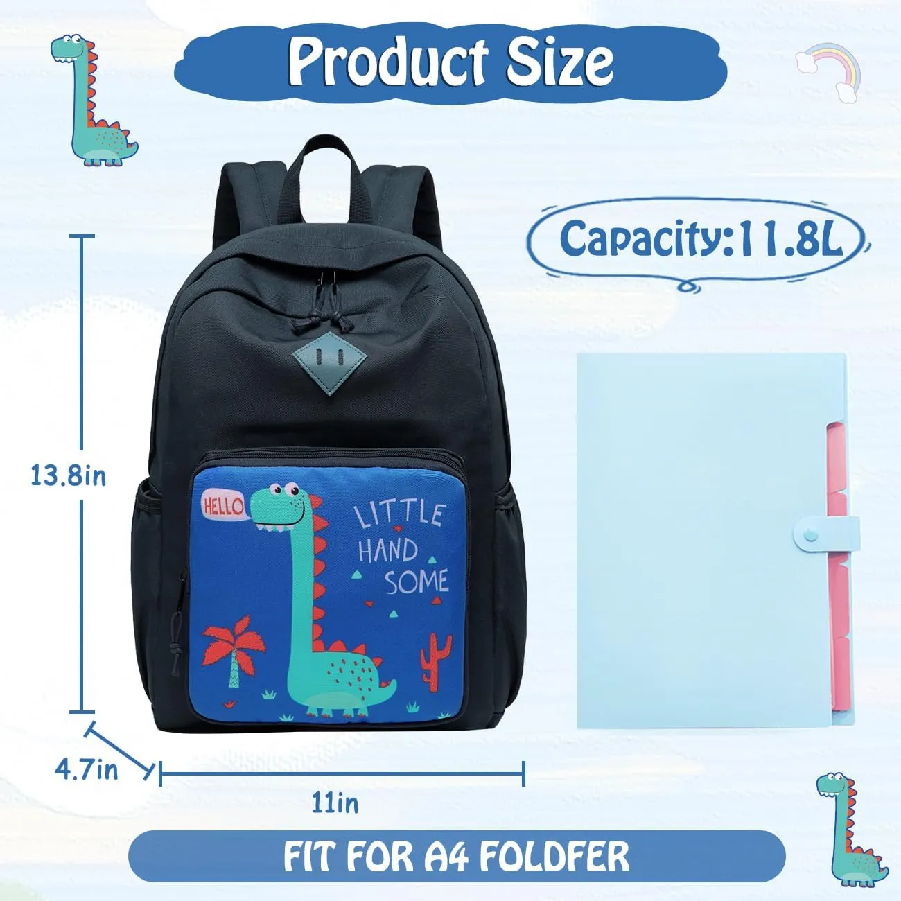 Kids Backpack,Chasechic Water-resistant Toddler Preschool Kindergarten Bookbag for Boys Girls with Chest Strap