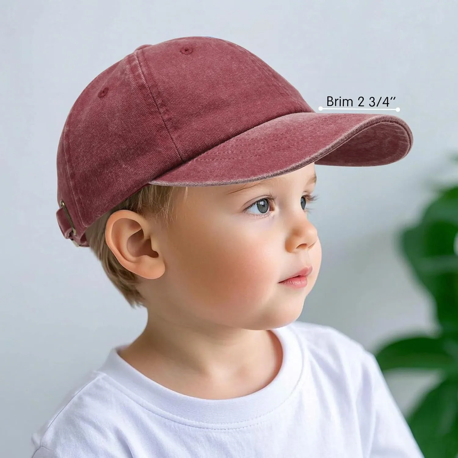 Kids Baseball Cap for Age 2-6,Adjustable Vintage Washed Cotton Toddler Baseball Hat for Boys & Girls