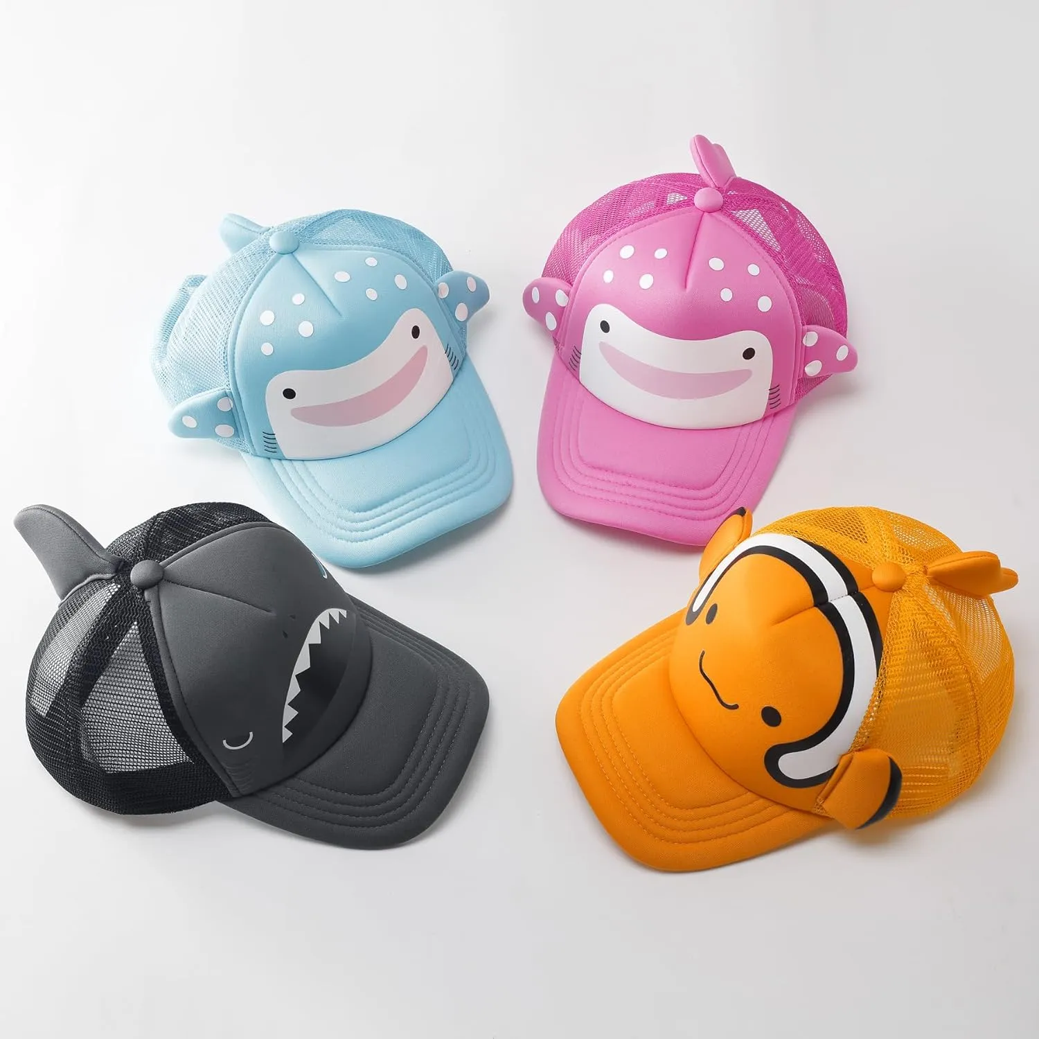Kids Baseball Cap,3D Design Breathable Sun Protection Adjustable Boys Girls for Aged 3-8 Years Young Children