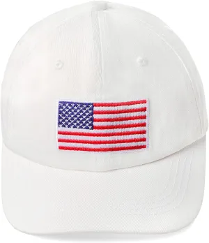 Kids Baseball Hat Toddler American Flag Baseball Caps Adjustable Trucker Hat Patriotic Cap for 3-8 Years