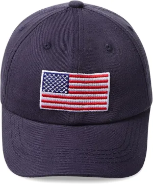 Kids Baseball Hat Toddler American Flag Baseball Caps Adjustable Trucker Hat Patriotic Cap for 3-8 Years