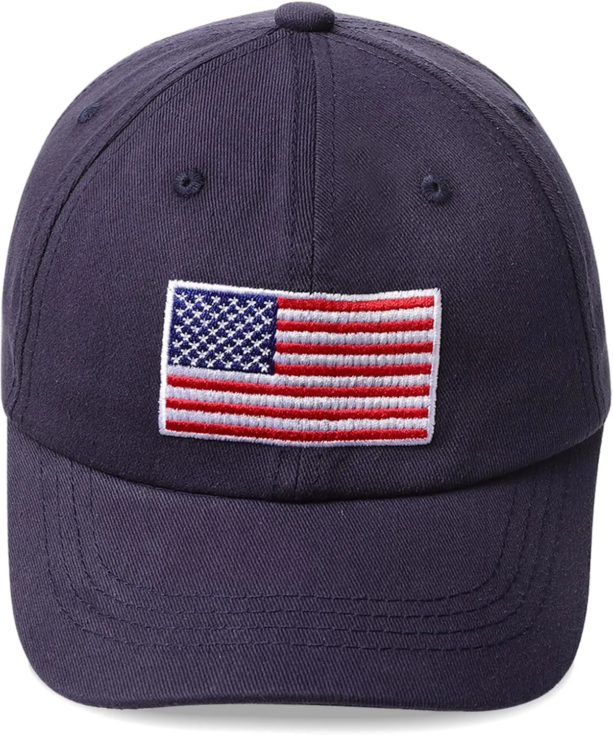 Kids Baseball Hat Toddler American Flag Baseball Caps Adjustable Trucker Hat Patriotic Cap for 3-8 Years