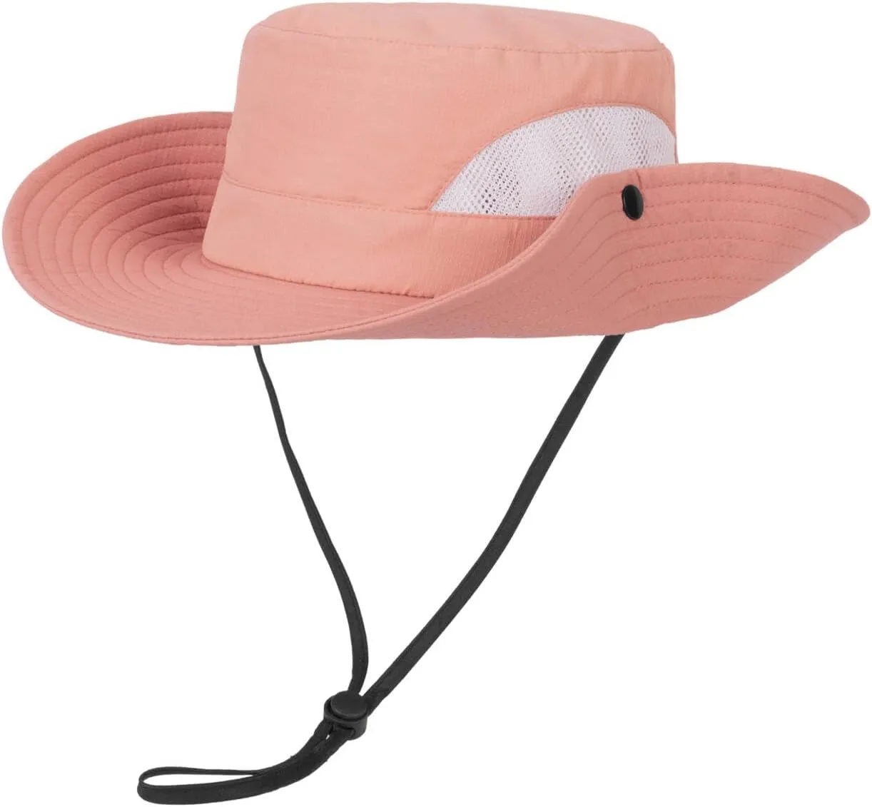 Kids-Breathable-Mesh-Bucket-Hat Wide Brim UV Protection Summer Outdoor Fishing Beach Sun Hat for Boys Girls 5-9 Years