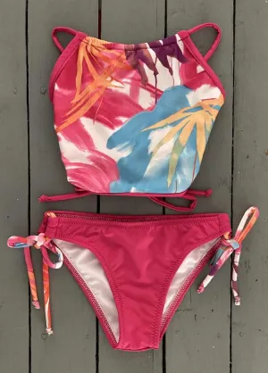 Kids Girls Adjustable Halter Swimsuit