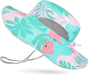 Kids Sun Hat for Girls Mesh Bucket Hat Toddler UV Protection Beach Hat Kids Foldable Fishing Hat for Girls 2-8 Years