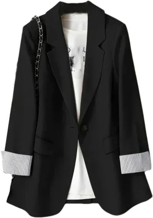 Ladies Long Sleeve Spring Casual Blazer Business Plaid Suits Women Work Office Blazer Women Jackets Coats